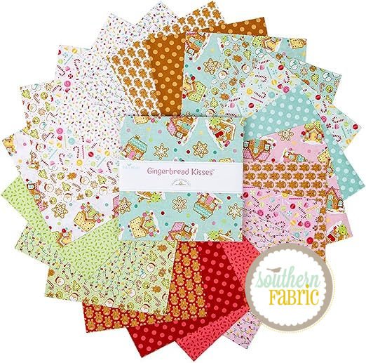 Gingerbread Kisses - Layer Cake (42 pcs) by Doodlebug Design Inc. for Riley Blake (10-16440-42)