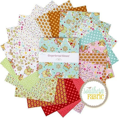 Gingerbread Kisses - Layer Cake (42 pcs) by Doodlebug Design Inc. for Riley Blake (10-16440-42)