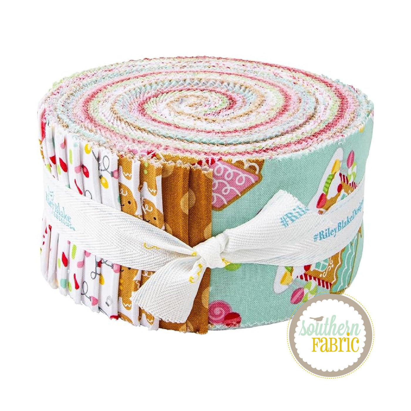 Gingerbread Kisses - Jelly Roll (40 pcs) by Doodlebug Design Inc. for Riley Blake (RP-16440-40)