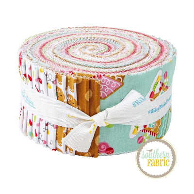 Gingerbread Kisses - Jelly Roll (40 pcs) by Doodlebug Design Inc. for Riley Blake (RP-16440-40)