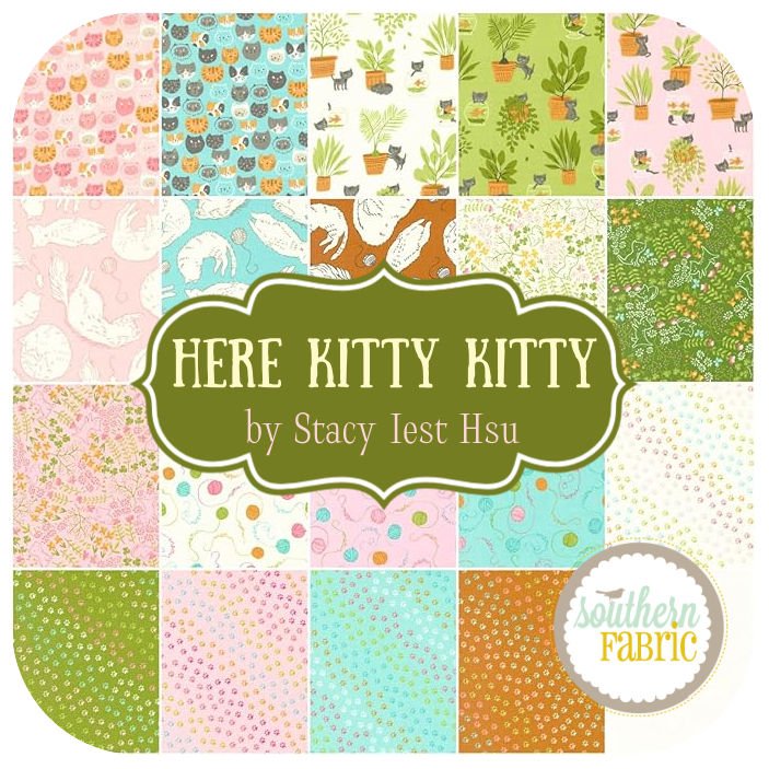 Here Kitty Kitty - Layer Cake (42 pcs) by Stacy Iest Hsu for Moda (20830LC)