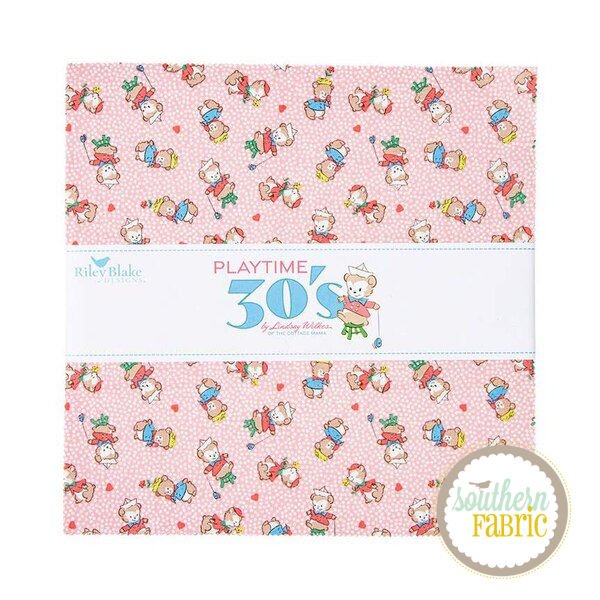 Playtime 30'S - Layer Cake (42 pcs) by Lindsay Wilkes for Riley Blake (10-15150-42)