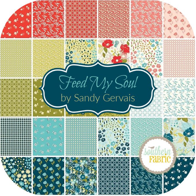 Feed My Soul Jelly Roll (40 pcs) by Sandy Gervais for Riley Blake (RP-14550-40)