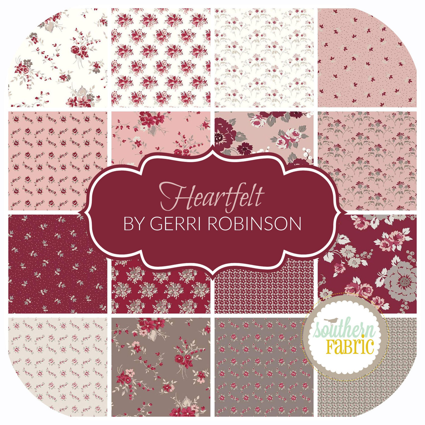 Heartfelt Fat Eighth Bundle (18 pcs) by Gerri Robinson for Riley Blake (GR.HF.F8)