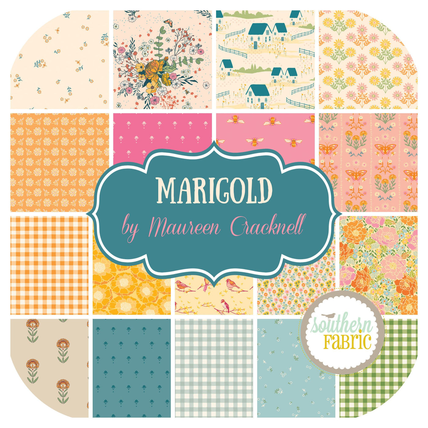 Marigold - Fat Quarter Bundle (18 pcs) by Maureen Cracknell for Art Gallery Fabrics (FQWMRG)