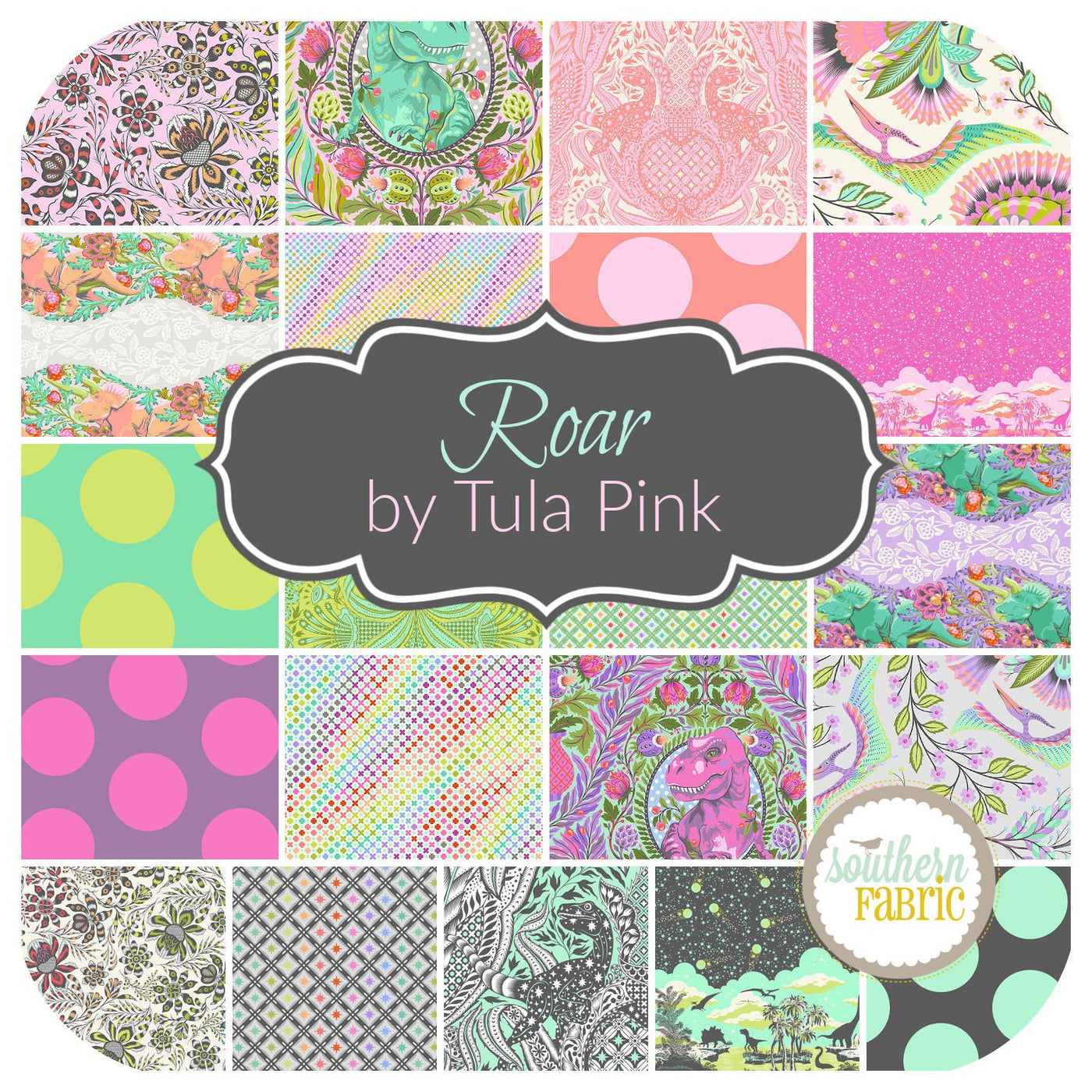 Roar Jelly Roll (40 pcs) by Tula Pink for Free Spirit (FB4DRTP.ROAR)