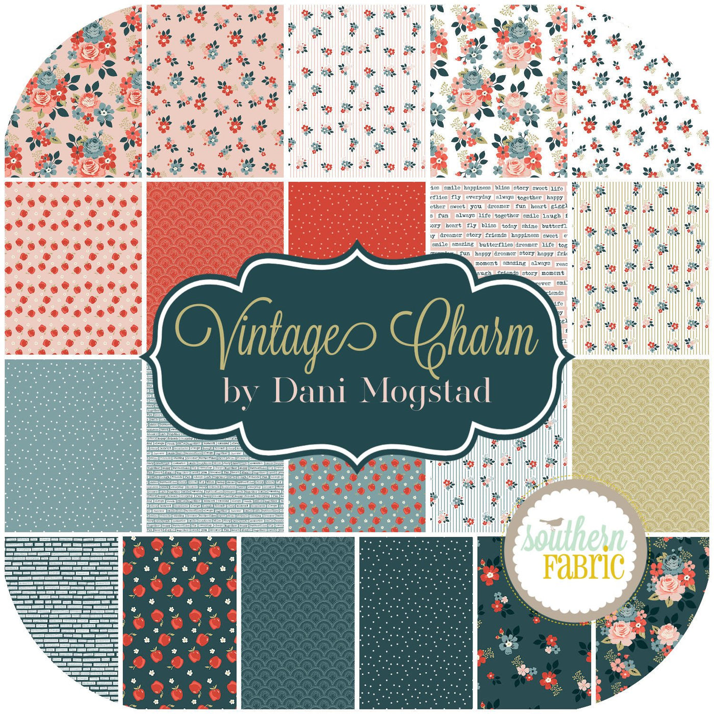 Vintage Charm - Fat Quarter Bundle (21 pcs) by Dani Mogstad for Riley Blake (FQ-15270-21)