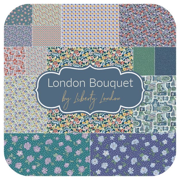 London Bouquet - Fat Quarter Bundle (15 pcs) by Liberty Fabrics for Riley Blake (FQ-LLONDON-15)