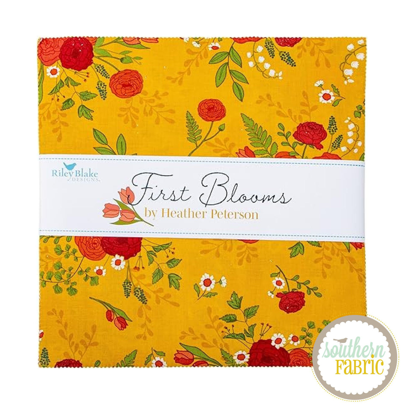 First Blooms - Layer Cake (42 pcs) by Heather Peterson for Riley Blake (10-16320-42)