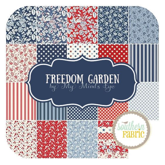 Freedom Garden - Layer Cake (42 pcs) by My Mind's Eye for Riley Blake (10-15620-42)
