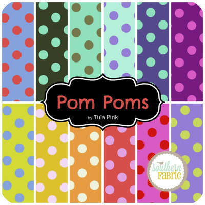 Pom Poms - Fat Quarter Bundle (11 pcs) by Tula Pink for Free Spirit (TP.POPO.FQ)