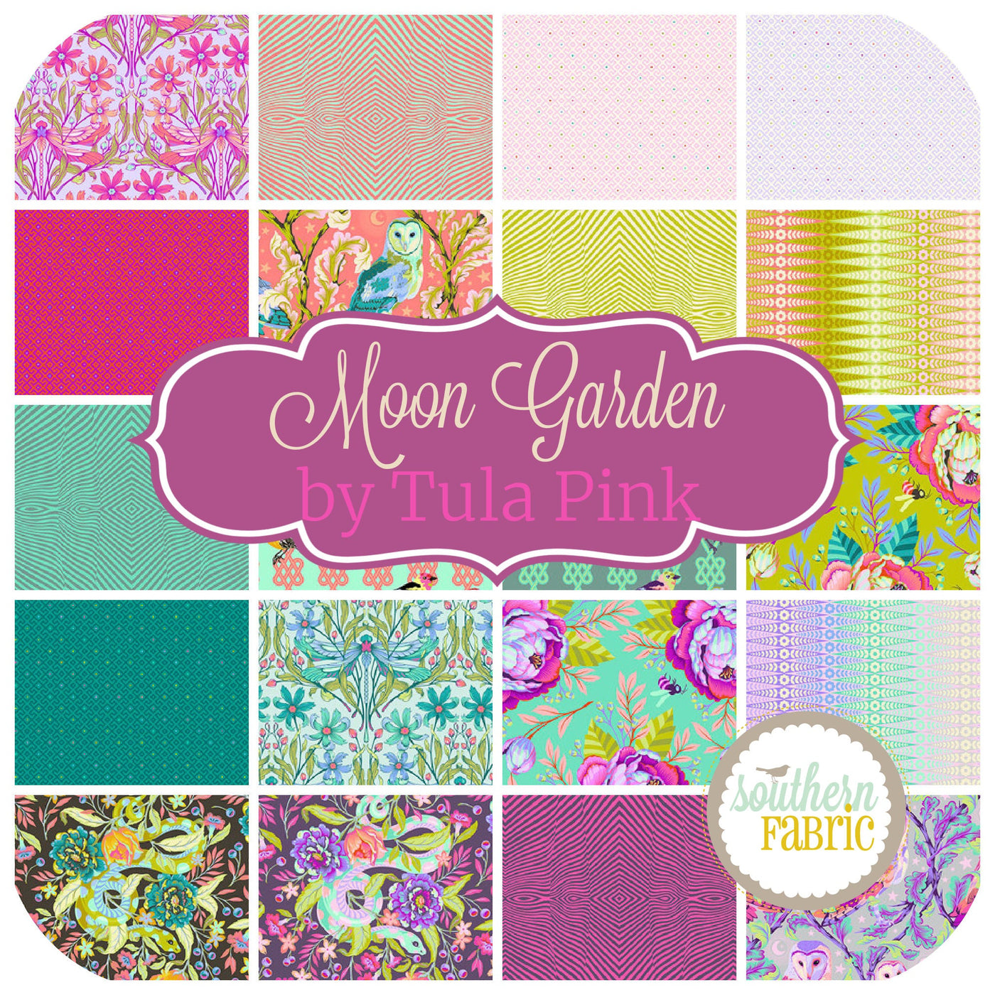 Moon Garden - Fat Eighth Bundle (17 pcs) by Tula Pink for Free Spirit (TP.MG.F8)