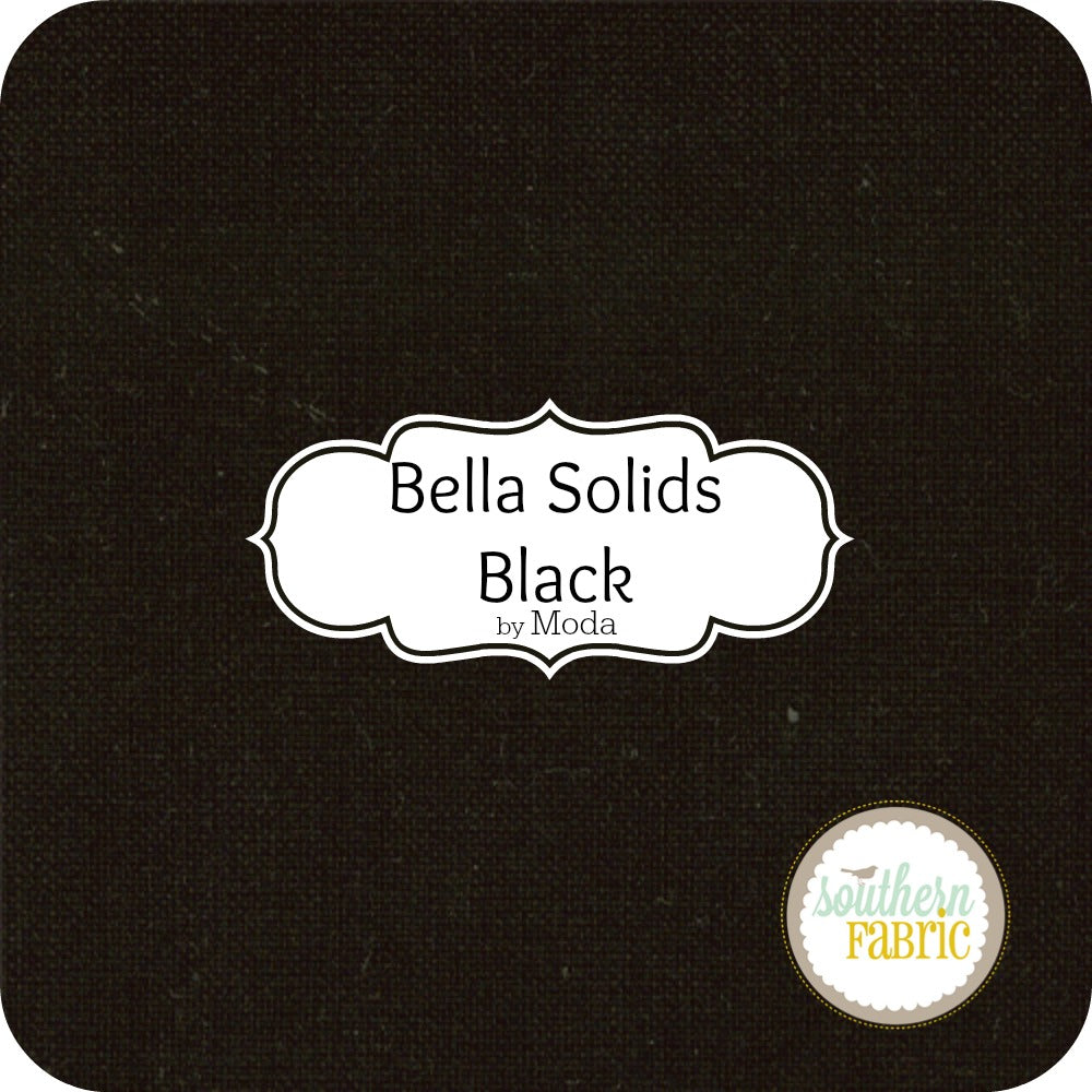 Bella Solids - Black - Layer Cake (42 pcs) by Moda