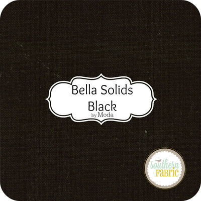 Bella Solids - Black - Layer Cake (42 pcs) by Moda