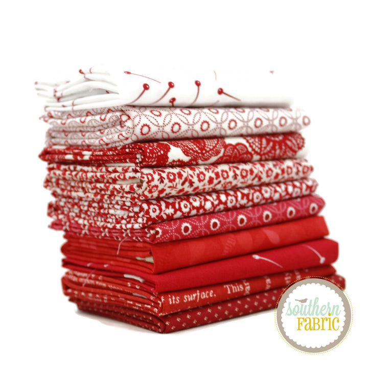 Red - Scrap Bag (approx 2 yards) by Mixed Designers for Southern Fabric