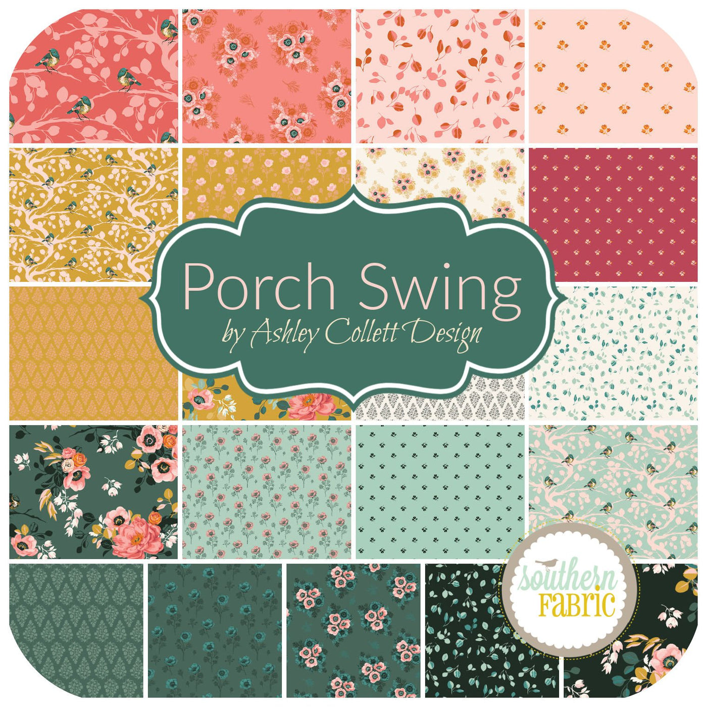 Porch Swing Layer Cake (42 pcs) by Ashley Collett for Riley Blake (10-14050-42)