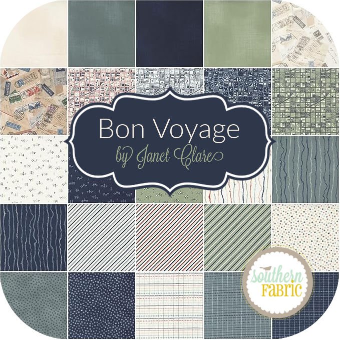 Bon Voyage Jelly Roll (40 pcs) by Janet Clare for Moda (16940JR)