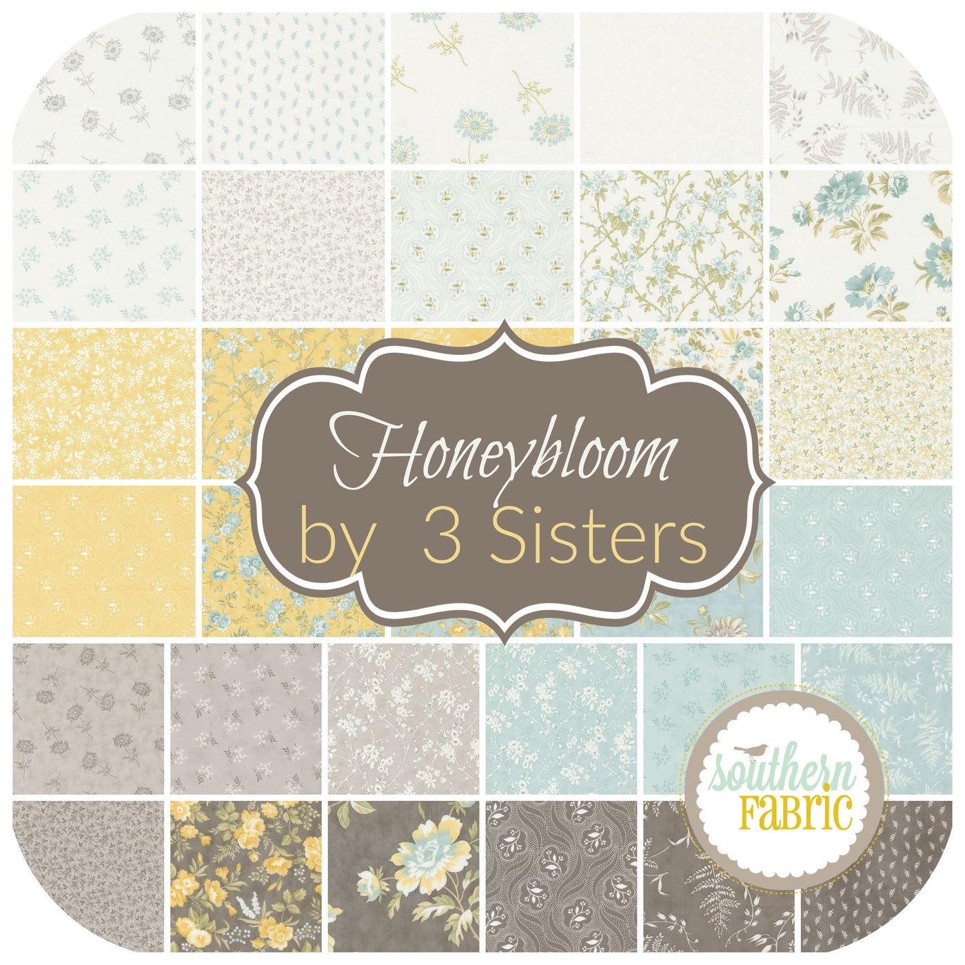 Honeybloom Layer Cake (42 pcs) by 3 Sisters for Moda (44340LC)