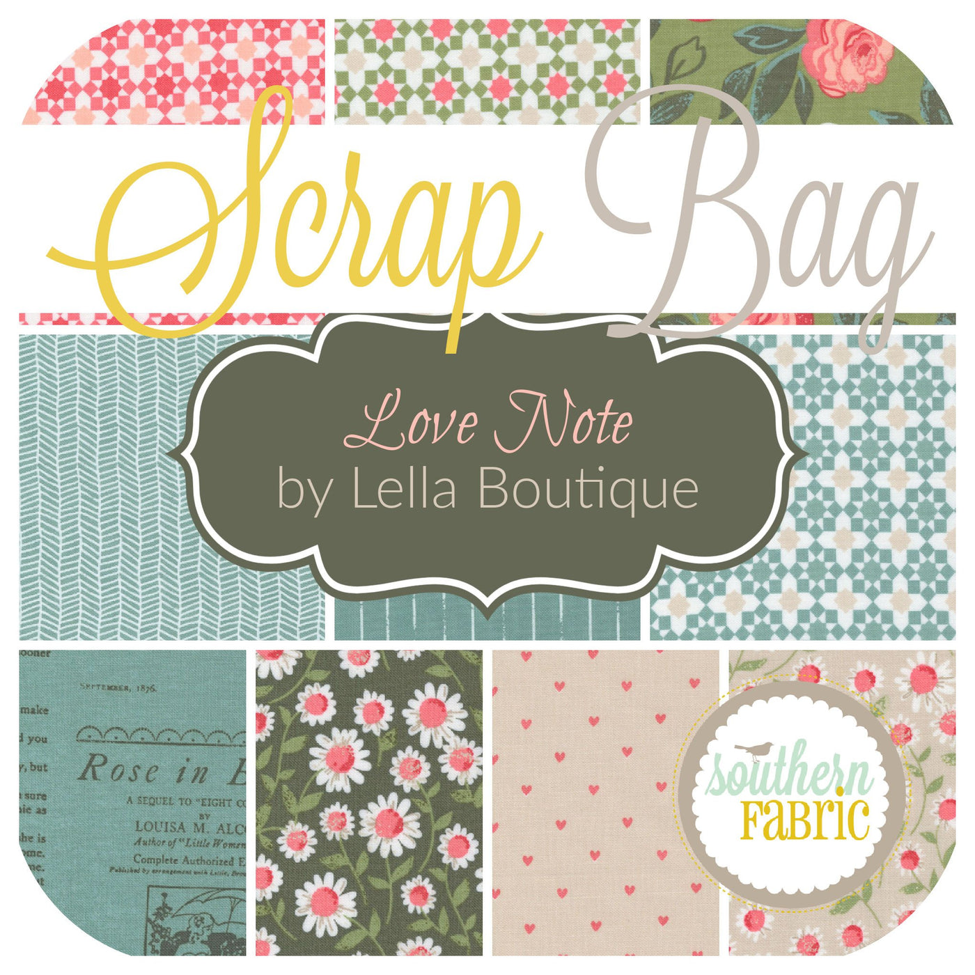 Love Note Scrap Bag (approx 2 yards) by Lella Boutique for Moda (LB.LN.SB)