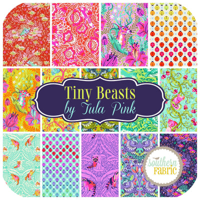 Tiny Beasts Fat Eighth Bundle (14 pcs) by Tula Pink for Free Spirit