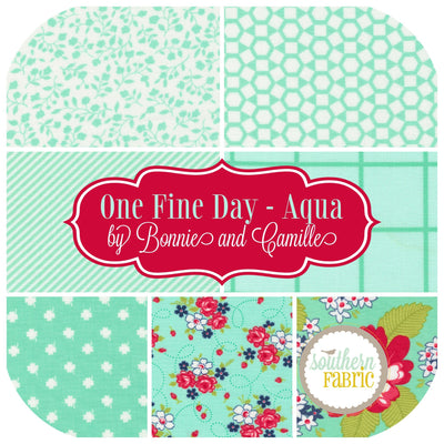 One Fine Day - Aqua Half Yard Bundle (7 pcs) by Bonnie and Camille for Moda