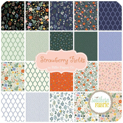 Strawberry Fields Fat Quarter Bundle (20 pcs) by Rifle Paper Co. for Cotton and Steel (RP400P-FQB)