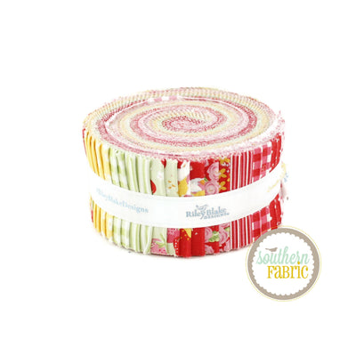 Picnic Florals Jelly Roll (40 pcs) by My Mind's Eye for Riley Blake (RP-14610-40)