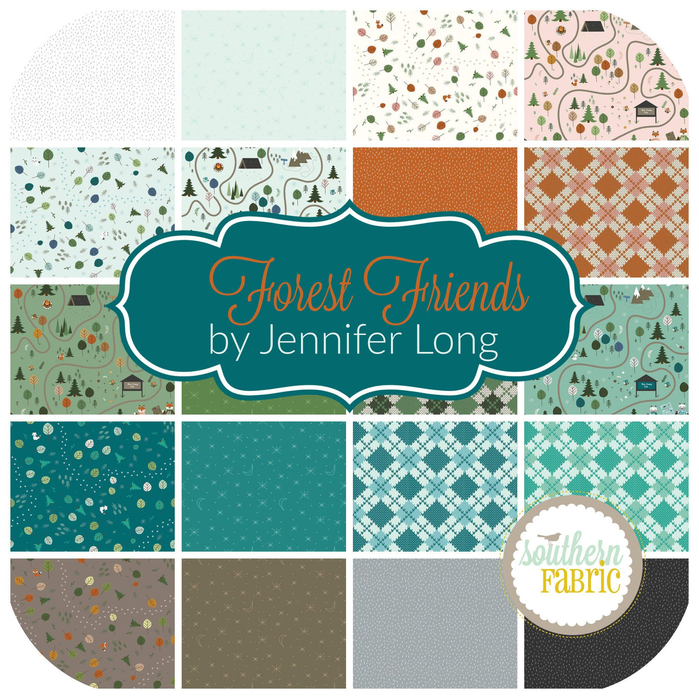 Forest Friends Fat Quarter Bundle (28 pcs) by Jennifer Long for Riley Blake (FQ-12690-28)