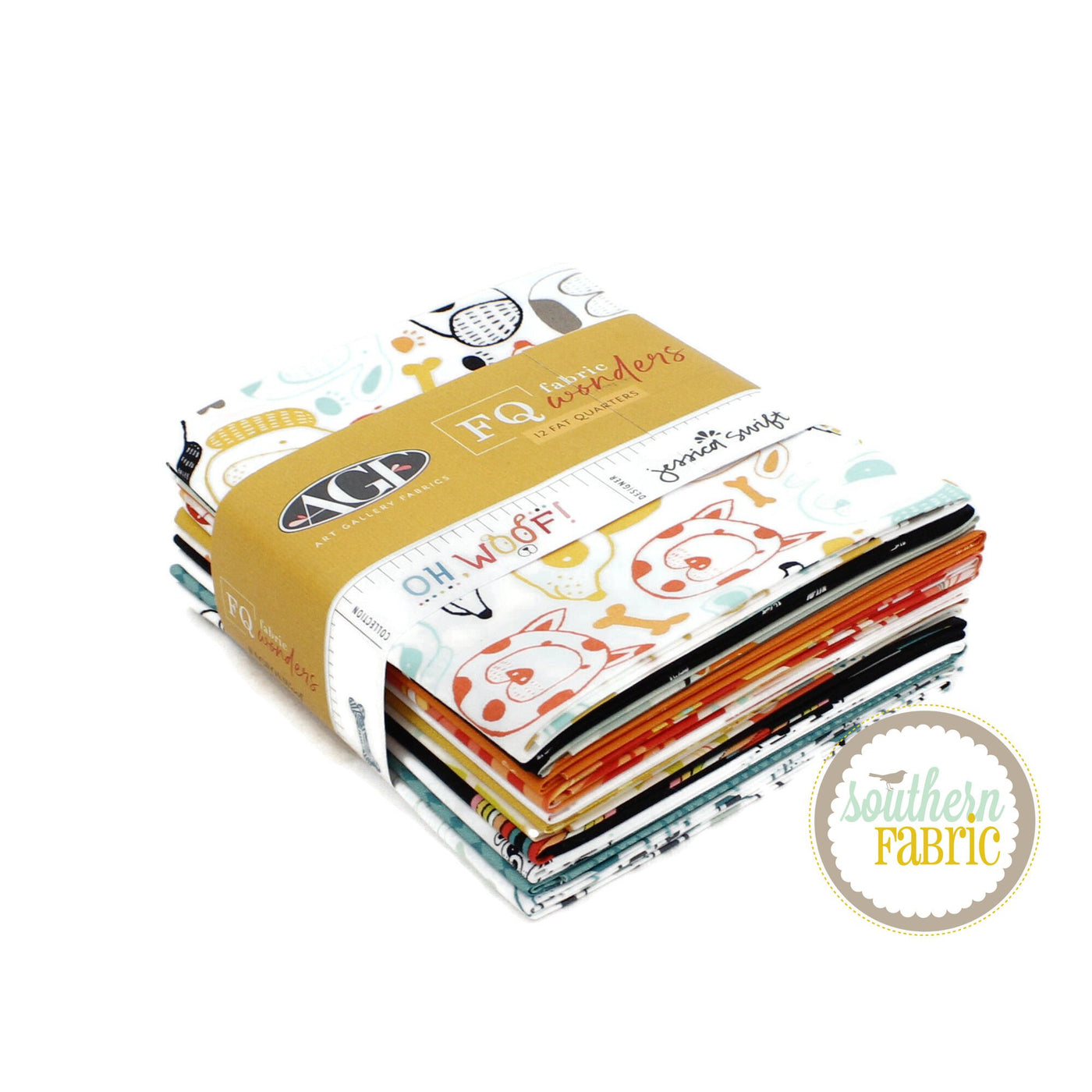 Oh, Woof! Fat Quarter Bundle (12 pcs) by Jessica Swift for Art Gallery