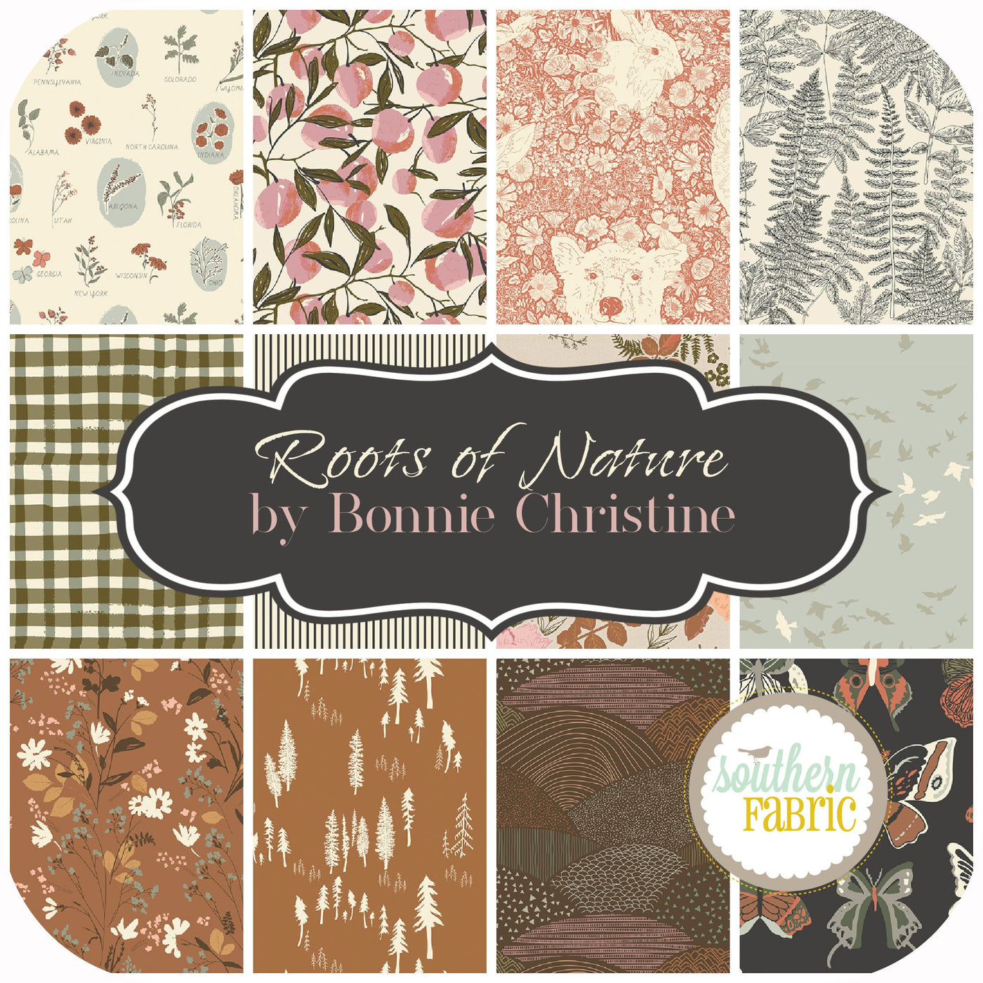 Roots of Nature Layer Cake (42 pcs) by Bonnie Christine for Art Gallery (10-WTRB-3)