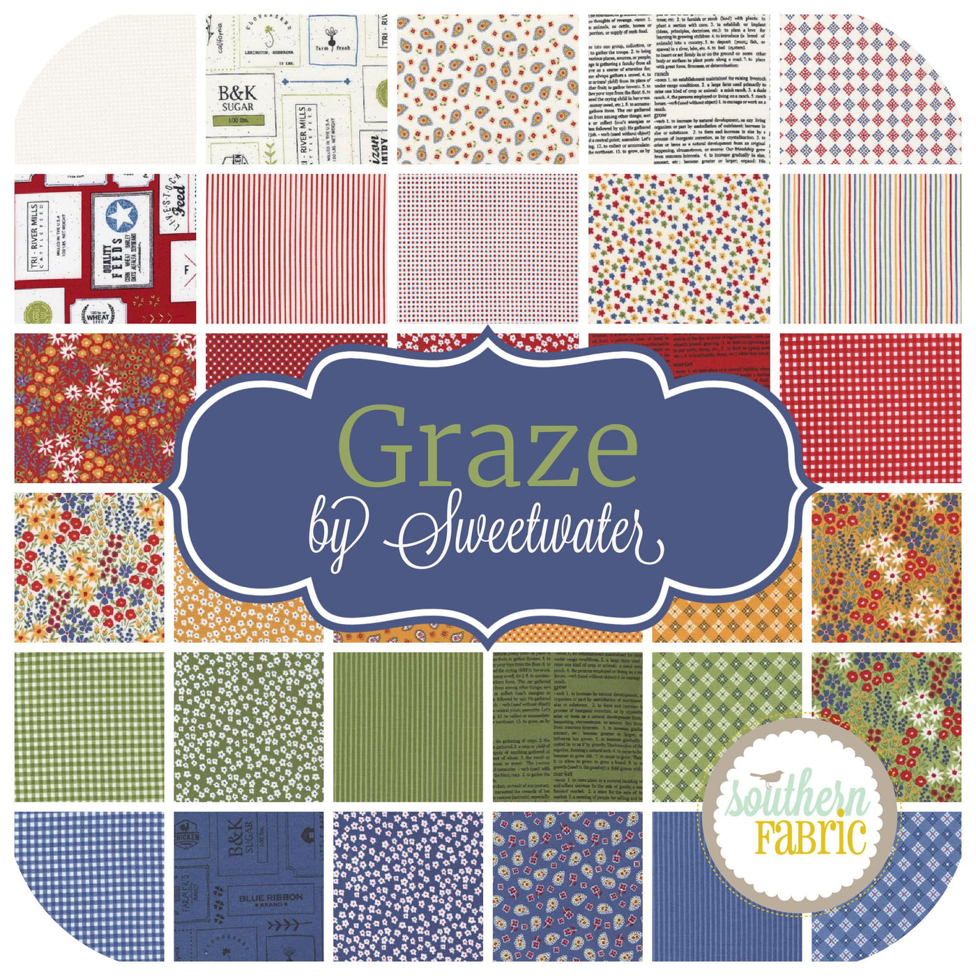 Graze Layer Cake (42 pcs) by Sweetwater for Moda (55600LC)