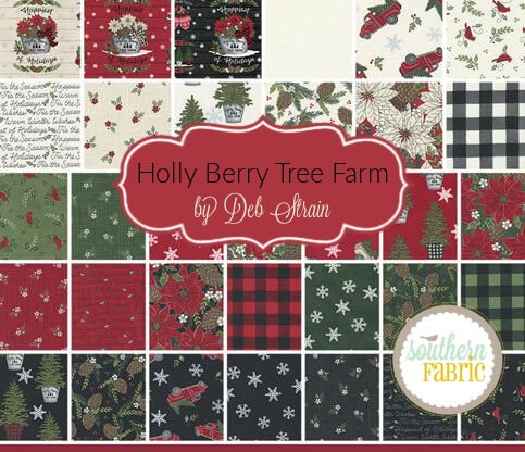 Holly Berry Tree Farm Jelly Roll (40 pcs) by Deb Strain for Moda (56030JR)