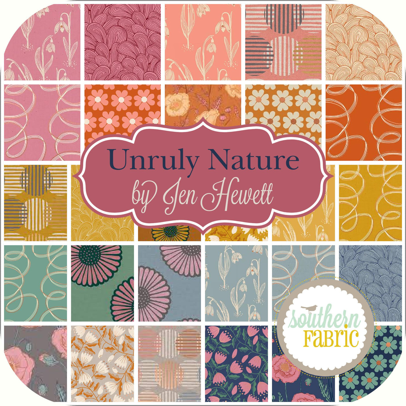 Unruly Nature Jelly Roll (40 pcs) by Jen Hewett for Ruby Star Society + Moda (RS6009JR)