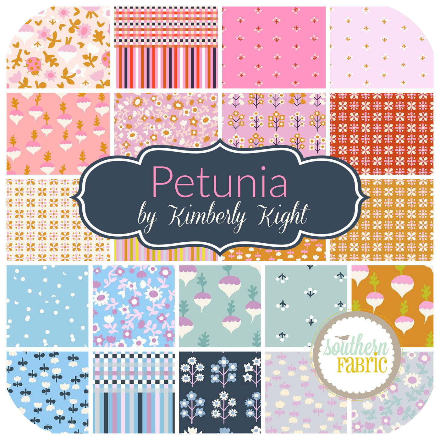 Petunia Jelly Roll (40 pcs) by Kimberly Kight for Ruby Star Society + Moda (RS3045JR)