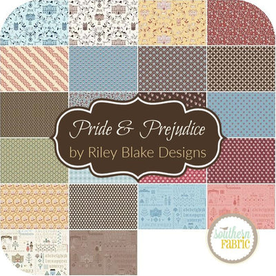 Pride & Prejudice Layer Cake (42 pcs) by RBD Designs for Riley Blake (10-13770-42)