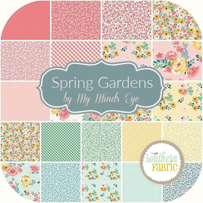 Spring Gardens Layer Cake (42 pcs) by My Mind's Eye for Riley Blake (10-14110-42)
