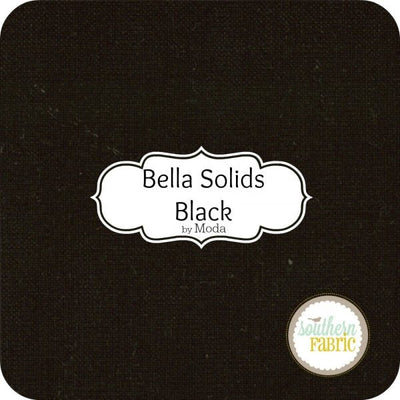Bella Solids Black - Jelly Roll (9900JR 99) by Moda House Designer for Moda