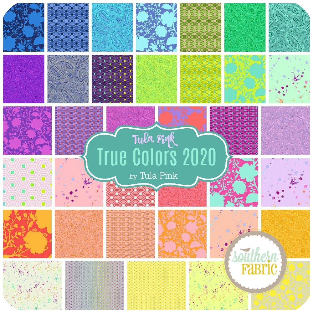 True Colors 2020 Fat Quarter Bundle (40 pcs) by Tula Pink for Free Spirit SF