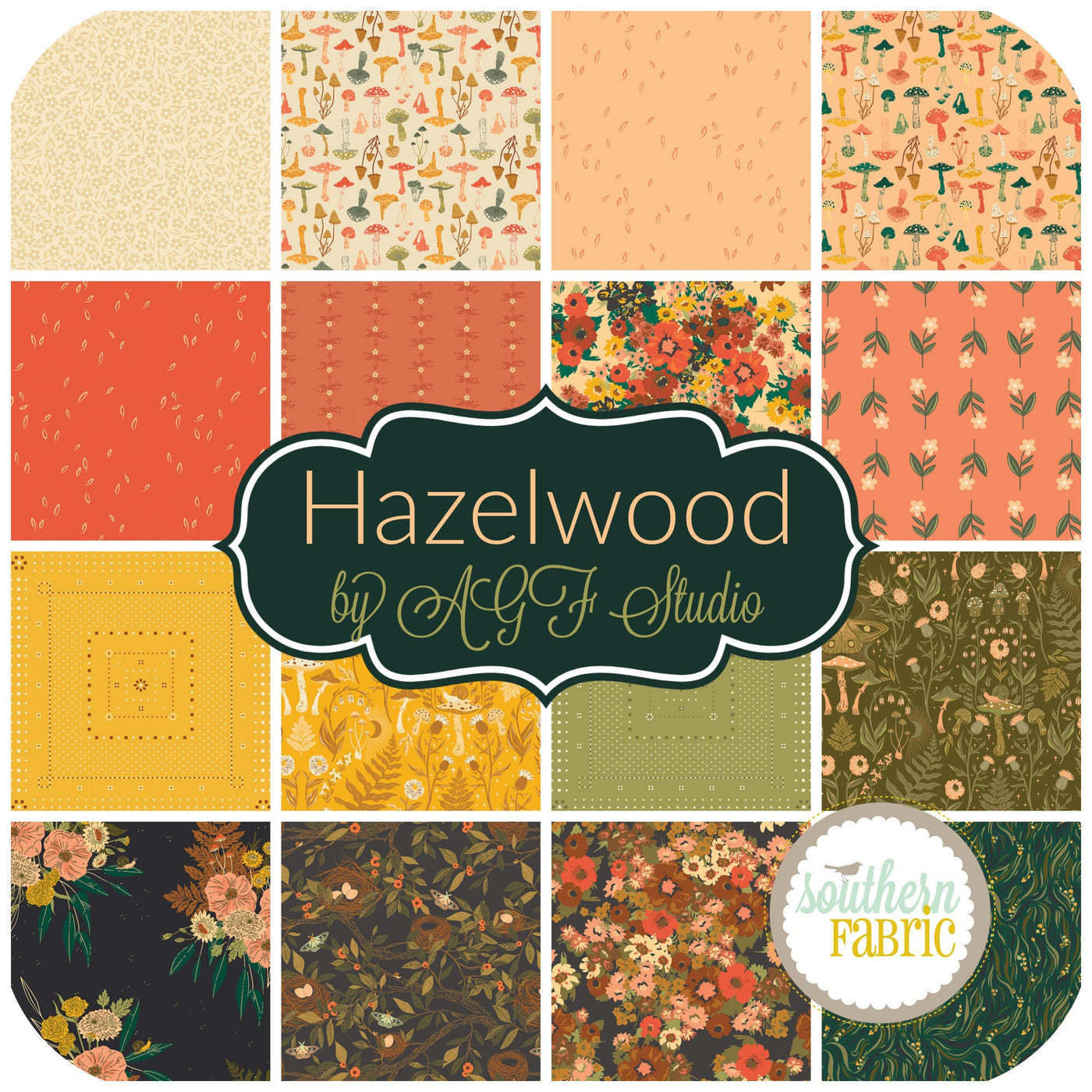 Hazelwood Fat Quarter Bundle (16 pcs) by AGF Studio for Art Gallery (FQWHZW)