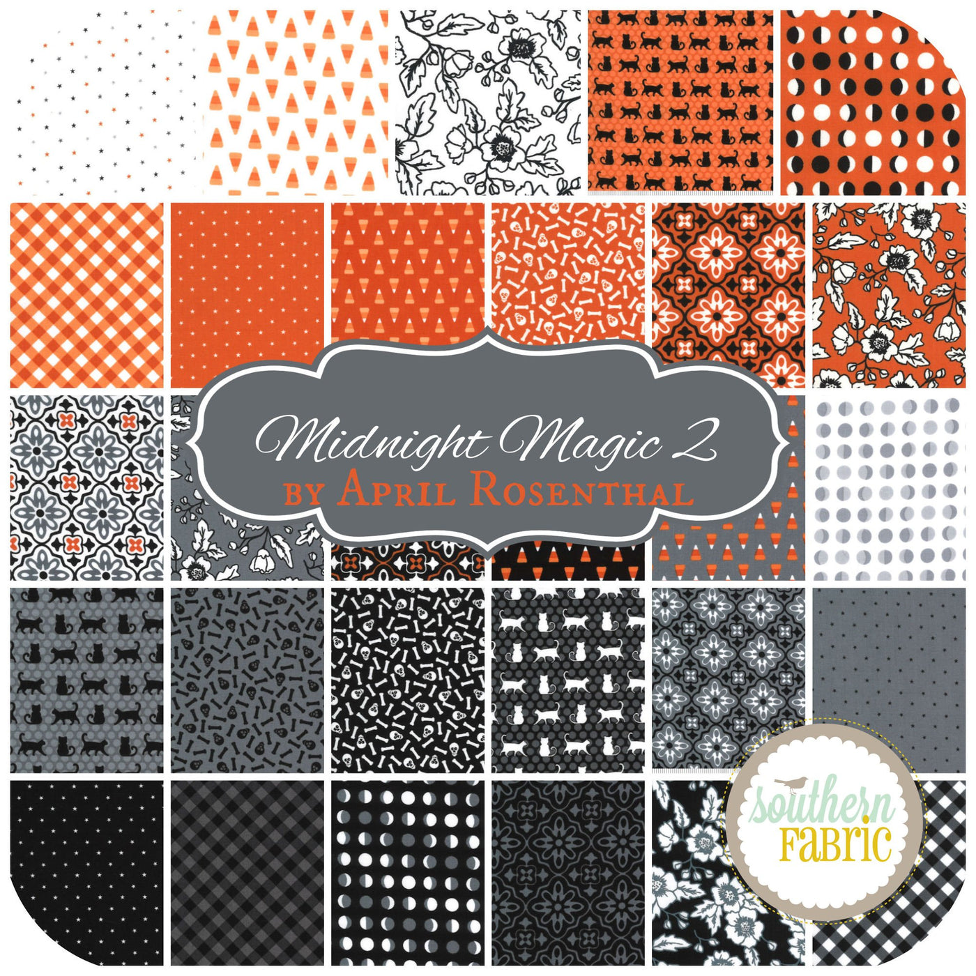 Midnight Magic 2 Jelly Roll (40 pcs) by April Rosenthal for Moda