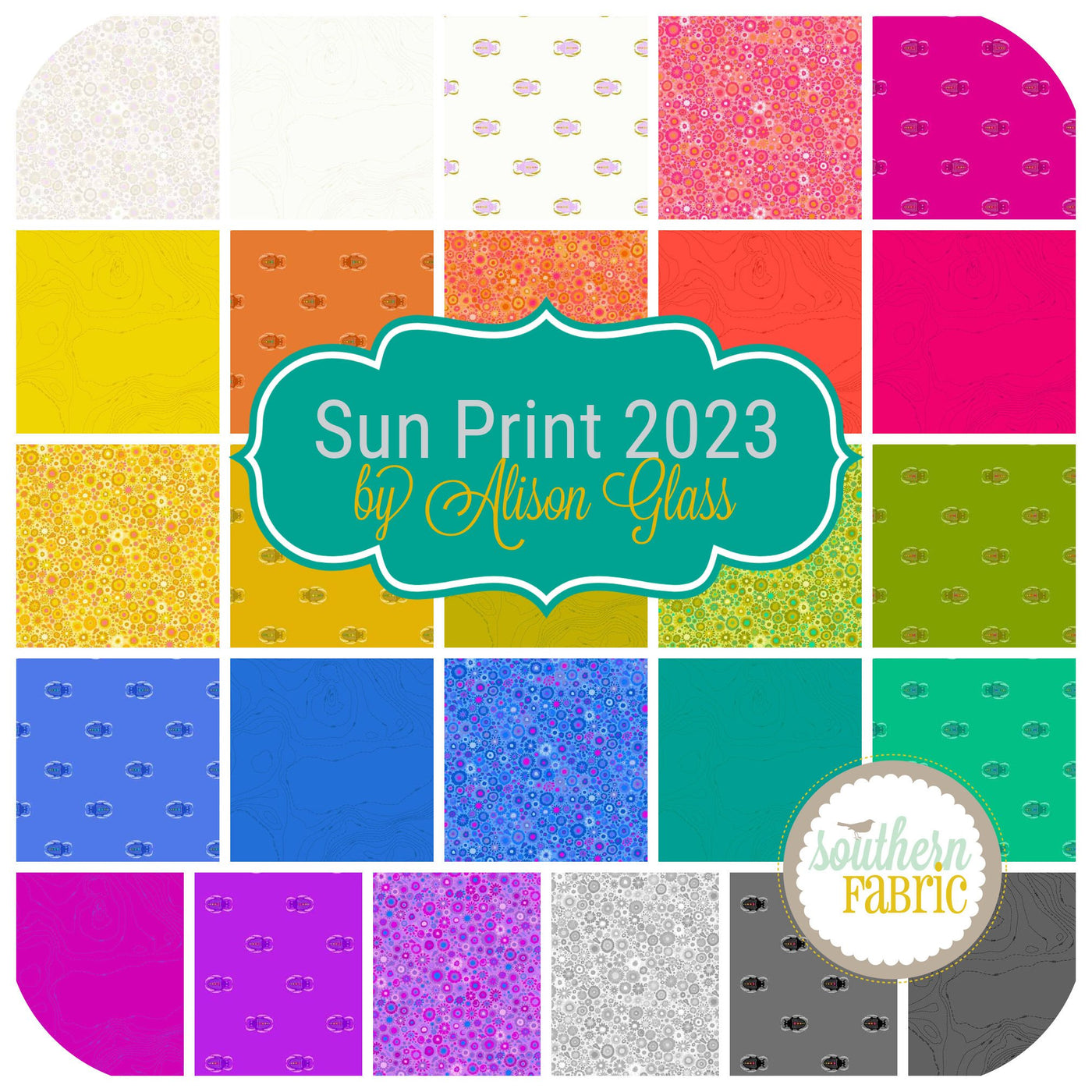 Sun Print 2023 Layer Cake (42 pcs) by Alison Glass for Andover (3S-SP23-X)