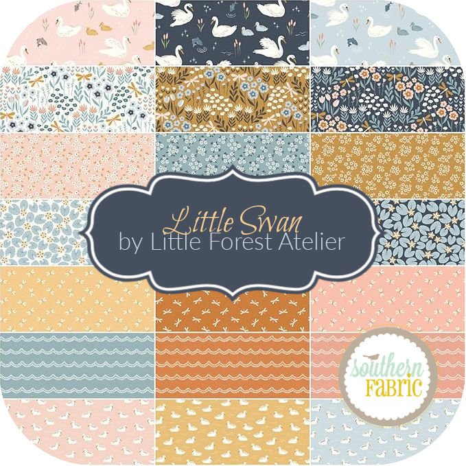Little Swan Layer Cake (42 pcs) by Little Forest Atelier for Riley Blake (10-13740-42)