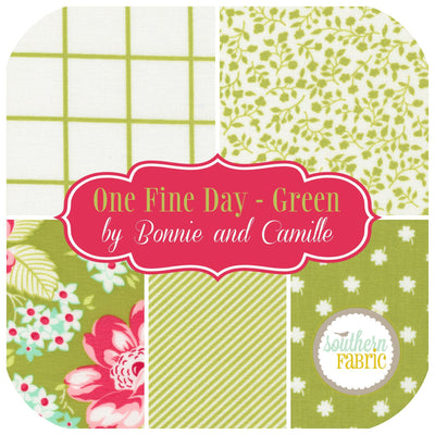 One Fine Day - Green Fat Quarter Bundle (5 pcs) by Bonnie & Camille for Moda (BC.OFD.GR.FQ)