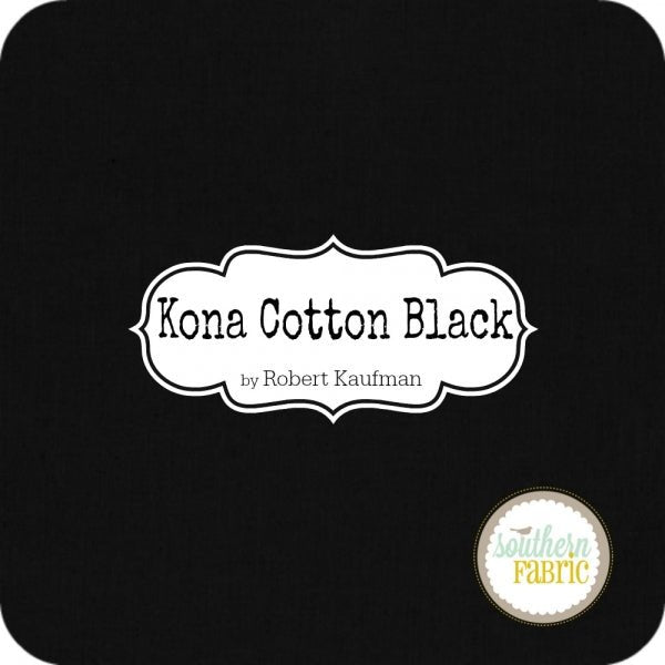Kona Cotton Black - Layer Cake (TEN-144-42) by Robert Kaufman for Robert Kaufman