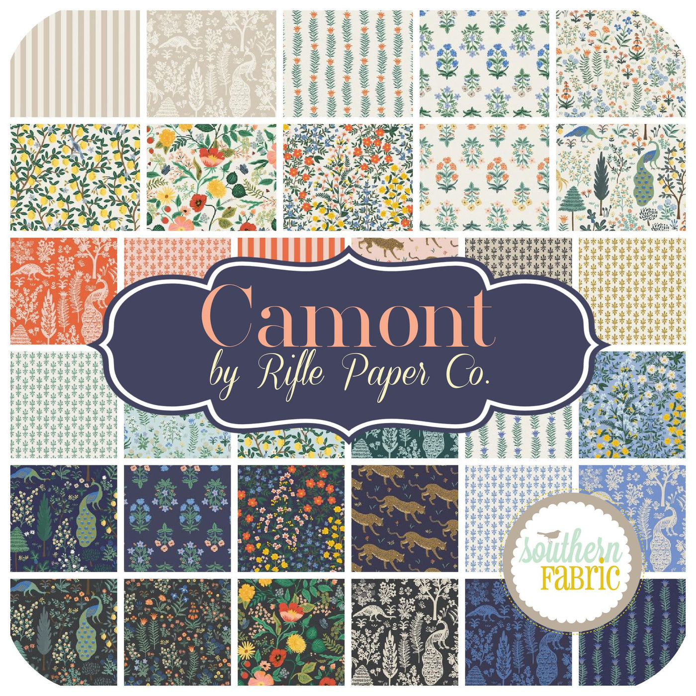 Camont Layer Cake (42 pcs) by Rifle Paper Co. for Cotton and Steel (RP700P-10X10)
