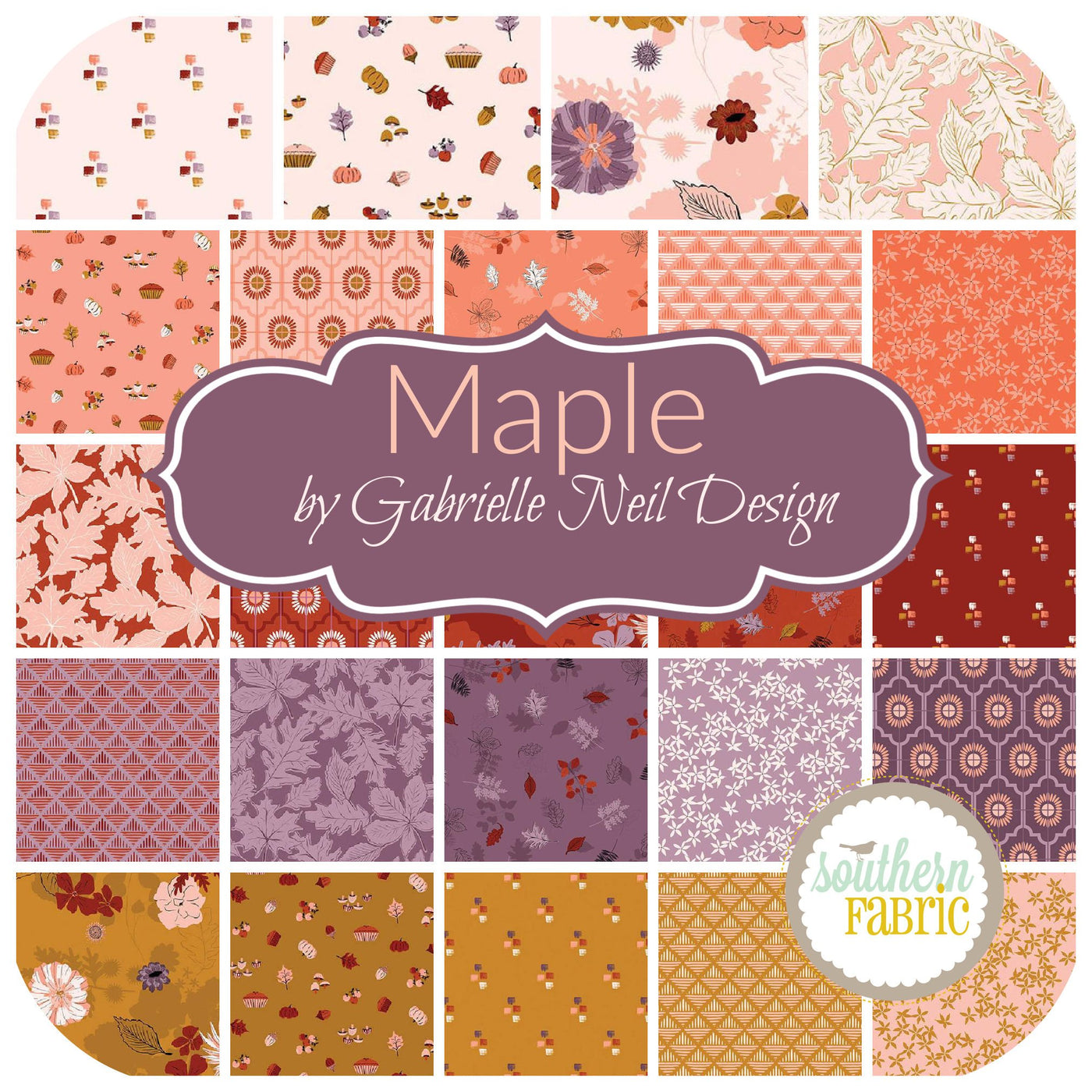 Maple Fat Quarter Bundle (24 pcs) by Gabrielle Neil for Riley Blake (FQ-12470-24)