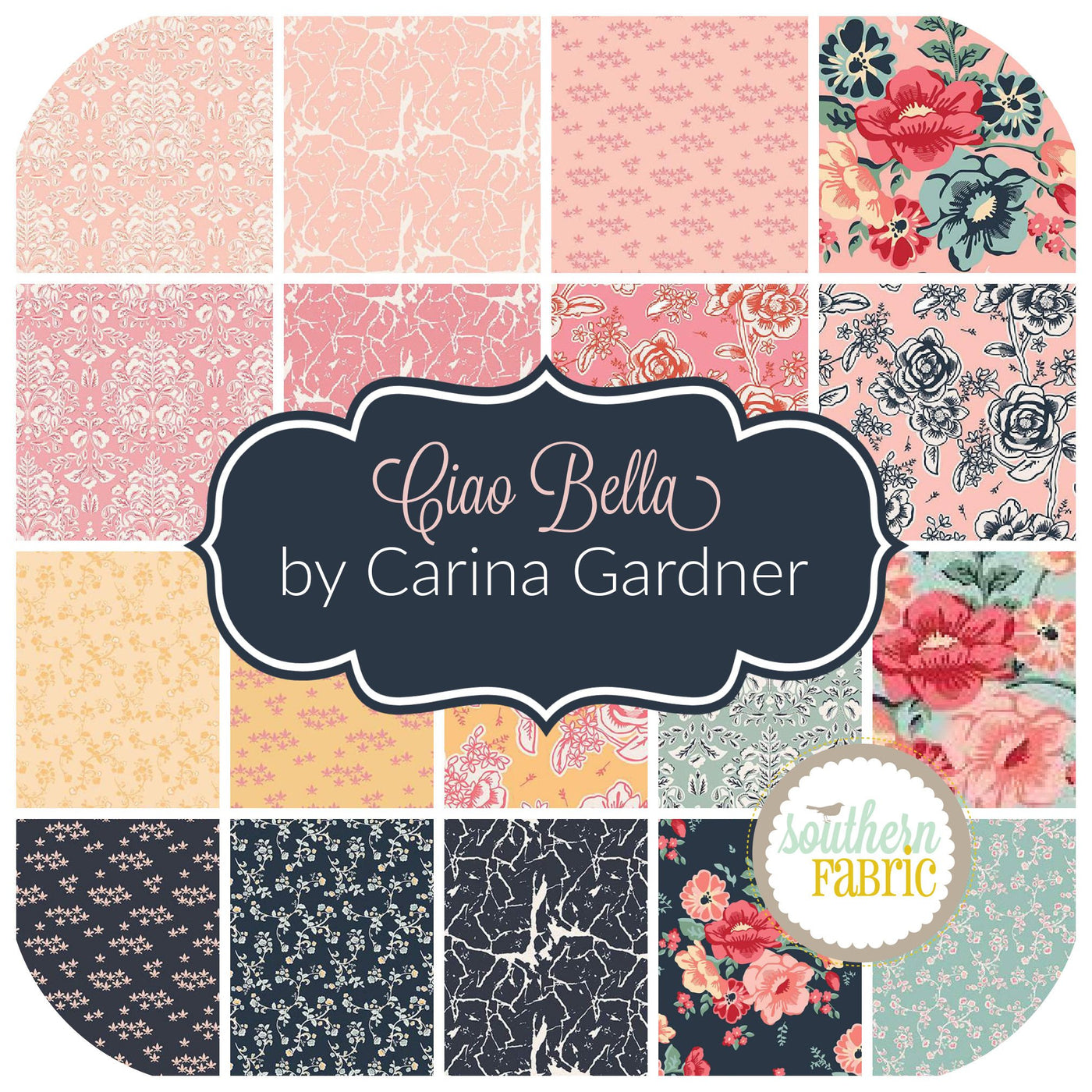 Ciao Bella  Fat Quarter Bundle (18 pcs) by Carina Gardner for Riley Blake (FQ-12770-18)