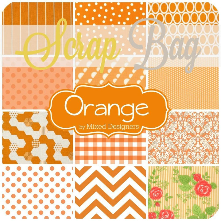 Orange Scrap Bag (approx 2 yards) by Mixed Designers for Southern Fabric (ORANGE.SB)