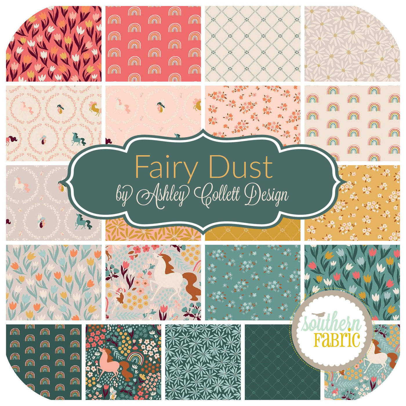 Fairy Dust Jelly Roll (40 pcs) by Ashley Collett Design for Riley Blake (RP-12440-40)