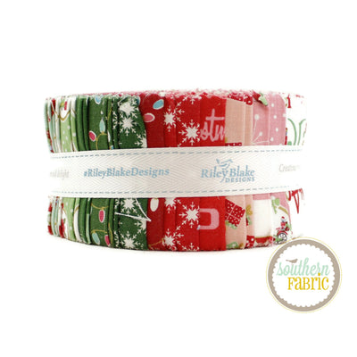 Christmas Adventure Jelly Roll (40 pcs) by Beverly McCullough for Riley Blake
